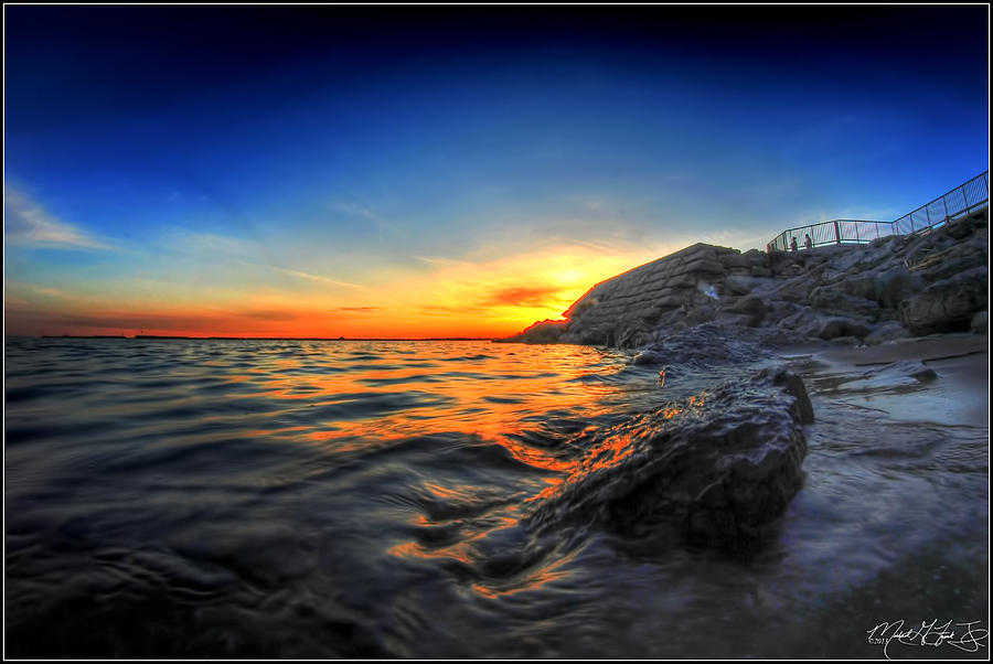 007 Dark Waters Sunset at Erie Basin Marina Photograph by Michael Frank Jr