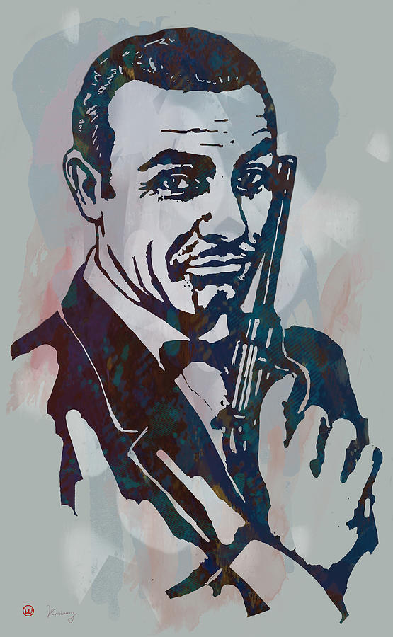 007 James bond - Stylised Etching Pop Art Poster Drawing by Kim Wang