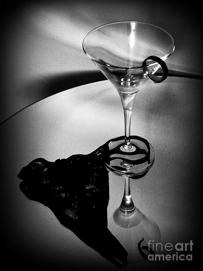 Sean Connery Photograph -  Martini Glass Charm by Linda Bianic