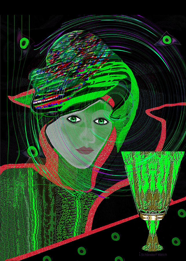 Hat Painting - 010 - Last Drink Tonight by Irmgard Schoendorf Welch