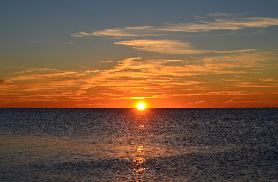 0102 Sunrise Colors on Navarre Beach Photograph by Jeff at JSJ Photography