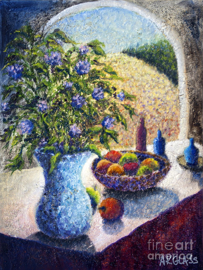 01262 Country Table Painting by AnneKarin Glass