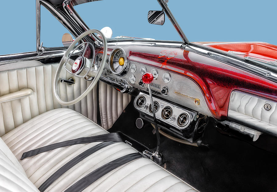 Dashboard And Cockpit Of A 1951 Ford At A Classic Car Show, 43% OFF