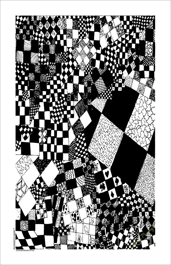 015 Checkerboard Plus  Digital Art by Cheryl Turner