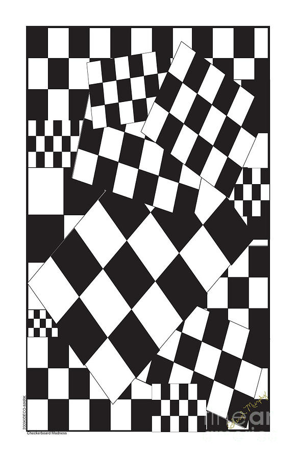 020 Checkerboard Madness Digital Art by Cheryl Turner