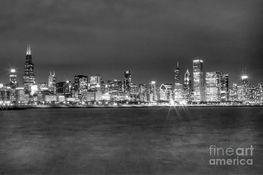 0249 Chicago Skyline Black and White Photograph by Steve Sturgill