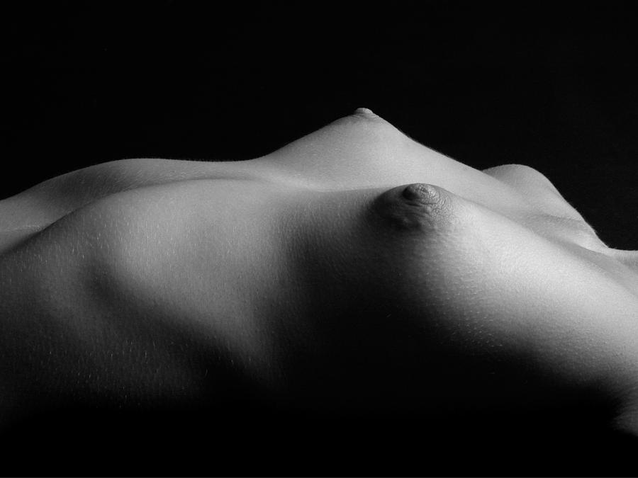 White Black Boobs - 0275 Black White Photo Art Small Breast Landscape Photograph by Chris Maher  - Fine Art America