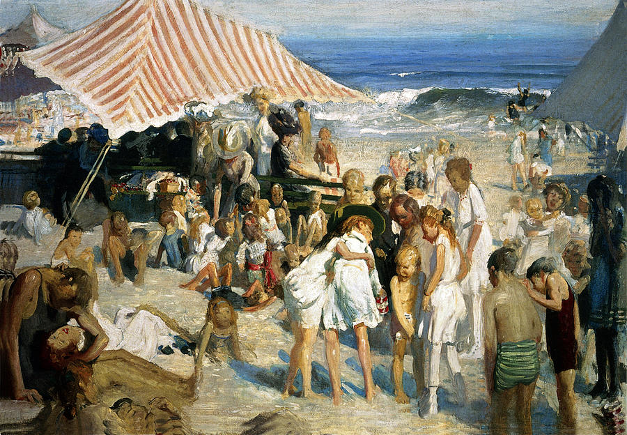 Beach at Coney Island Photograph by George Wesley Bellows