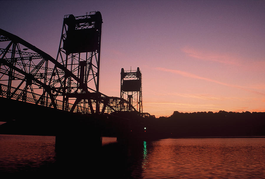 Sunset Photograph - 0364 Stillwater Minnesota Bridge by Steve Sturgill