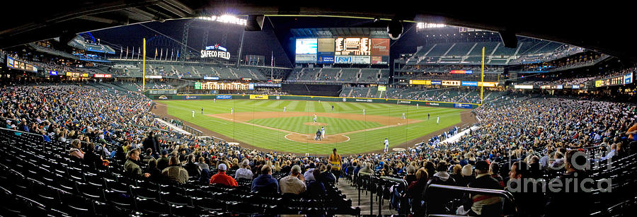 0434 Safeco Field Panoramic Photograph by Steve Sturgill