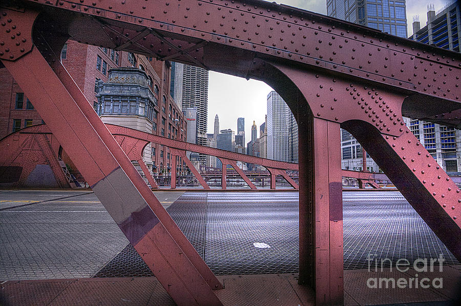 0528 LaSalle Street Bridge Chicago Photograph by Steve Sturgill