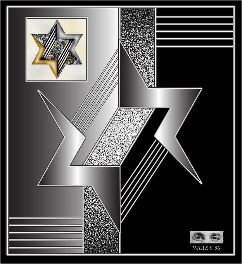 Star Of David Digital Art - 060696  by Larry Waitz