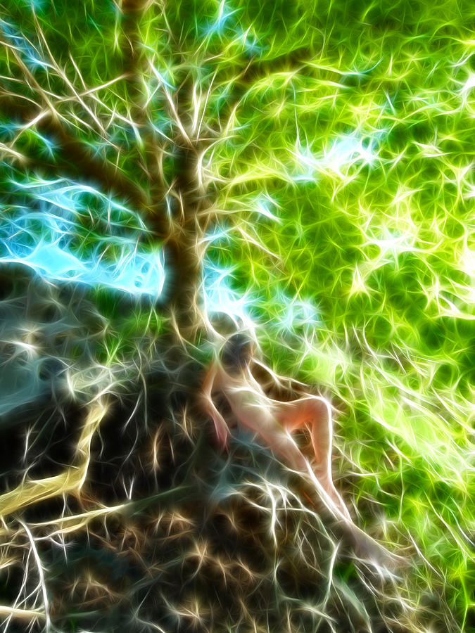 0789 Abstract Figure Energy Nude in Nature Under Tree Photograph by Chris Maher