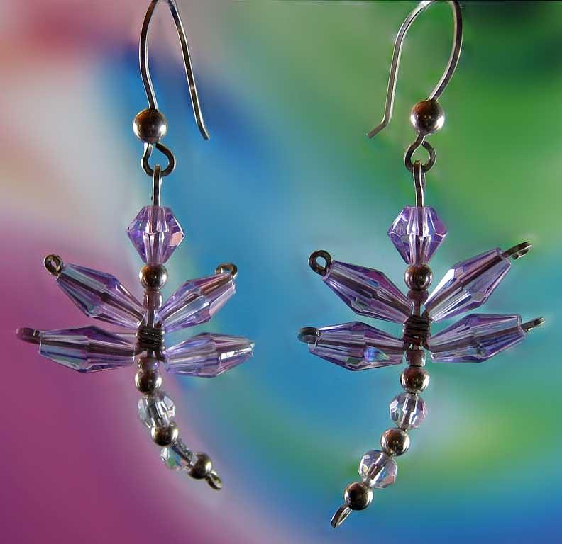 0817 Lavender Dragonfly Jewelry by Dianne Brooks