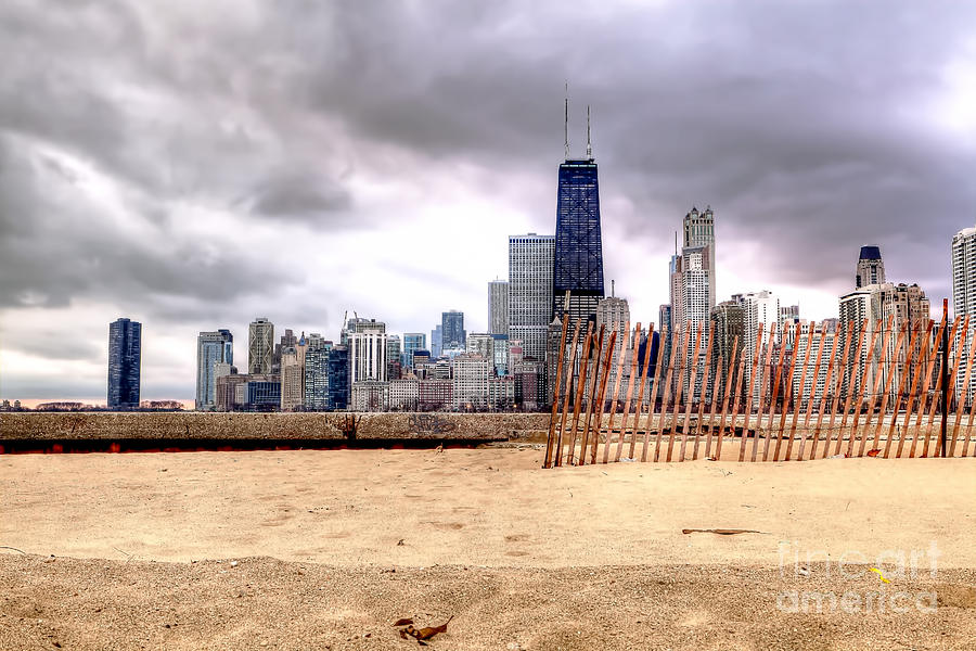0867 Chicago Skyline from North Avenue Beach Photograph by Steve Sturgill