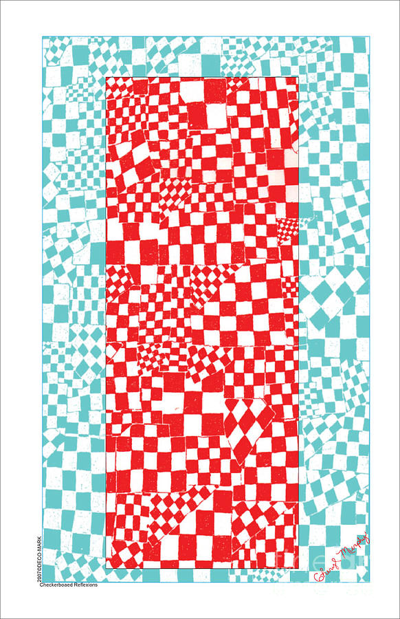 087 Checkerboard Reflexion Digital Art by Cheryl Turner
