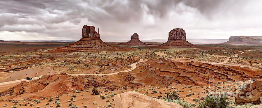 0884 Monument Valley Panoramic Photograph by Steve Sturgill