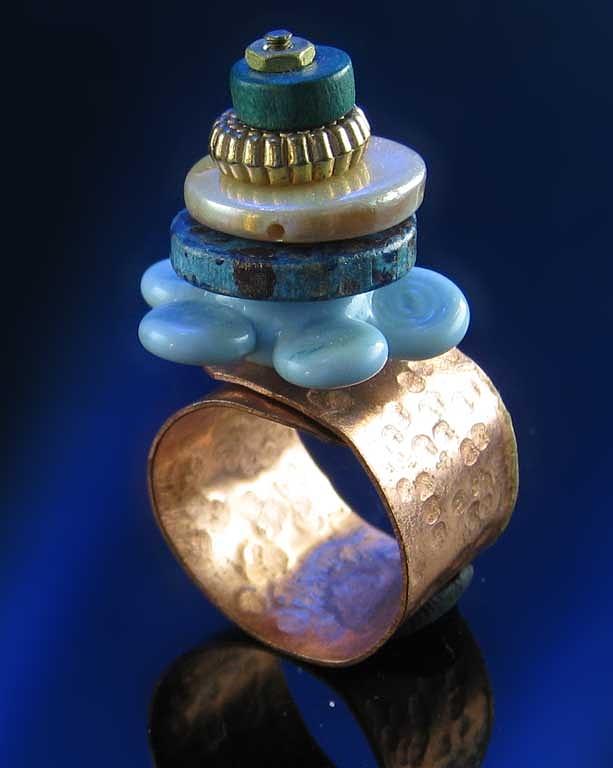0906 Blue Flower Jewelry by Dianne Brooks
