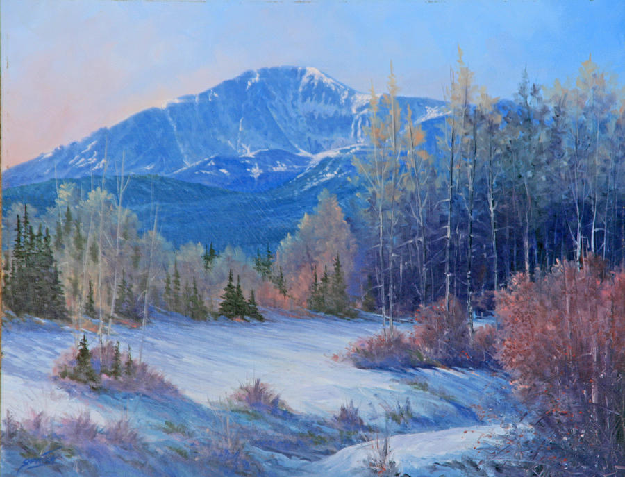 091129-1418 Fresh Snow - Pikes Peak Painting by Kenneth Shanika - Fine ...