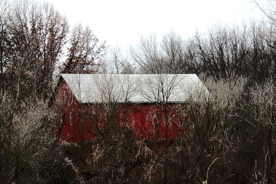 Large Red Barn Photograph