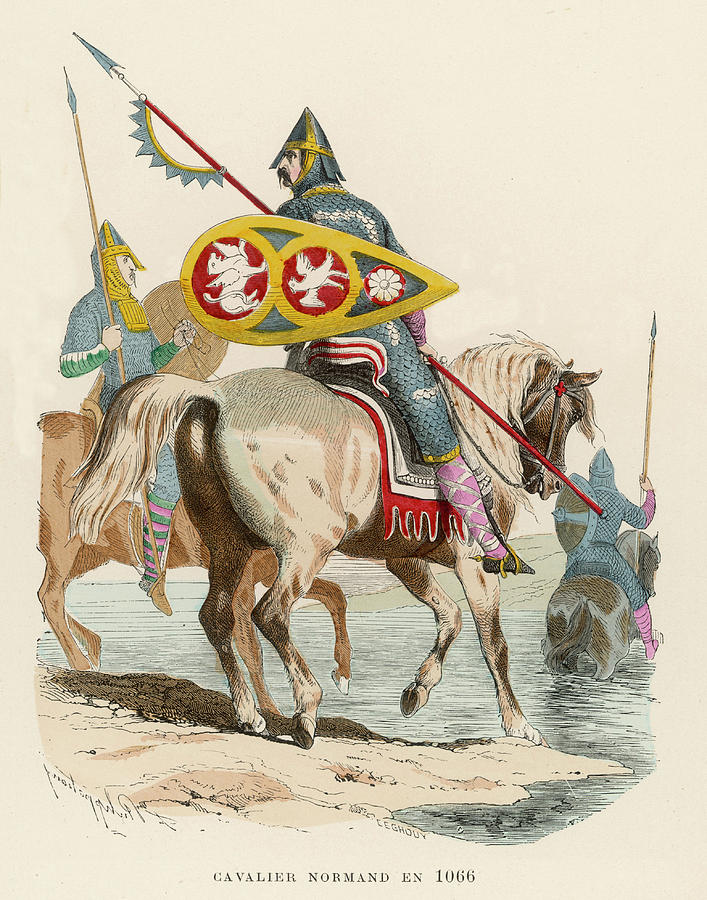 A Norman Warrior In The Invasion Drawing by Mary Evans Picture Library