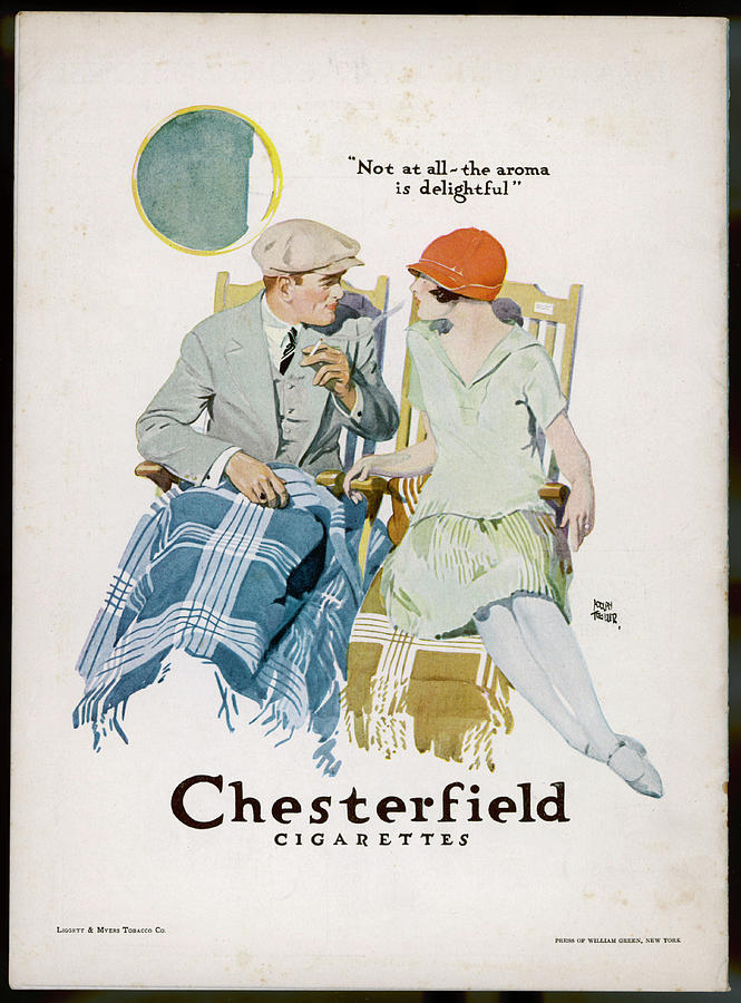 Chesterfield Cigarettes - Mind If Drawing by Mary Evans Picture Library ...