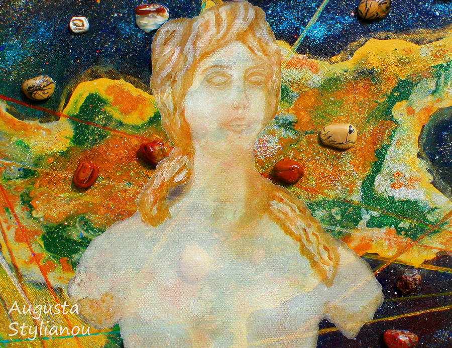  Cyprus Map and Aphrodite Photograph by Augusta Stylianou