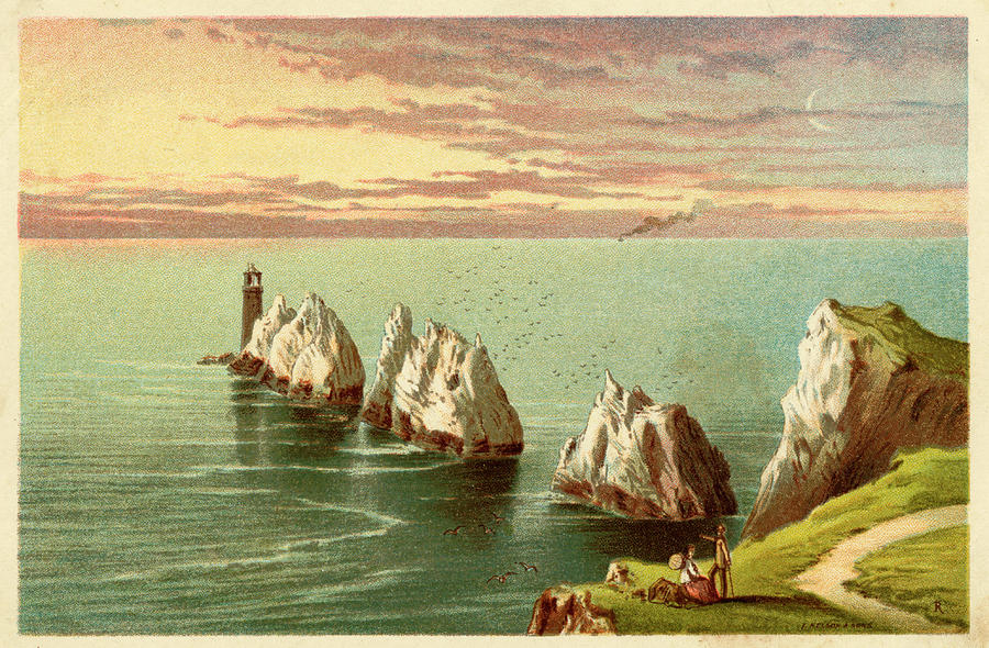 Isle Of Wight The Needles Date Drawing by Mary Evans Picture Library