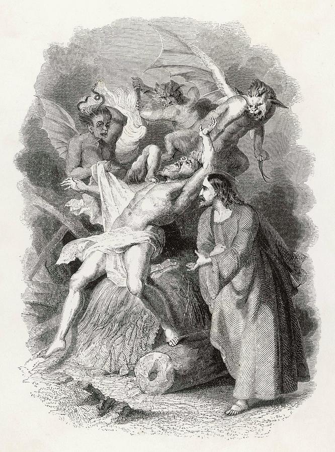 Jesus Casts Out Demons From An Drawing By Mary Evans Picture Library Pixels 2869