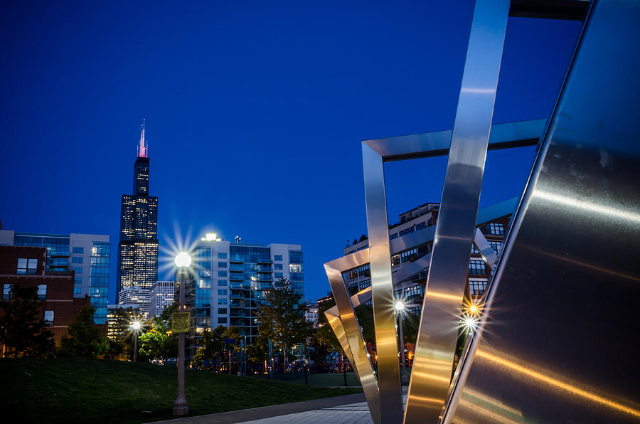  Mary Bartelme Park and the Willis Tower #1 Photograph by Anthony Doudt