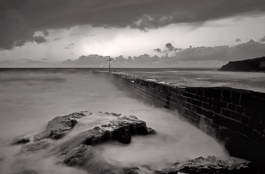 Sunset Photograph -  Porthleven in Cornwall #1 by Pete Hemington