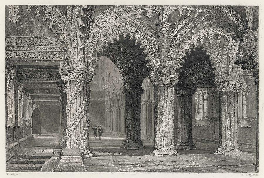 Rosslyn Chapel, Roslin, Midlothian Drawing by Mary Evans Picture ...