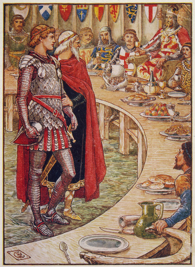 Sir Galahad Is Introduced Drawing By Mary Evans Picture Library   Pixels