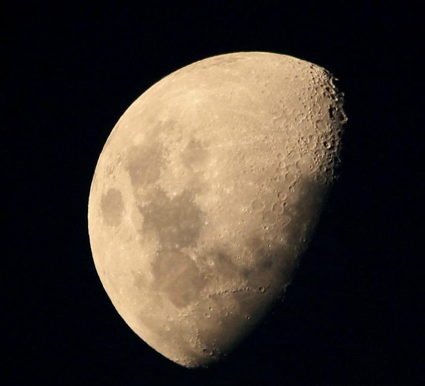 Moon Photograph - 1/2 Moon by Debbie Howden