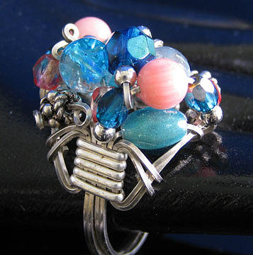 1168 Bling Bling Cluster Ring Jewelry by Dianne Brooks
