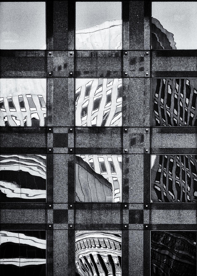 12 Windows - black and white Photograph by Jessica Levant