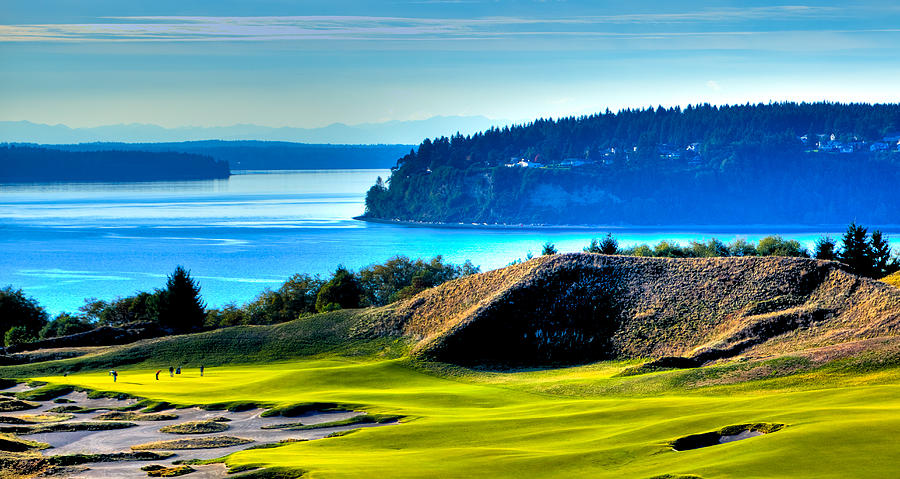 Golf Photograph - #14 at Chambers Bay Golf Course - Location of the 2015 U.S. Open Tournament #1 by David Patterson