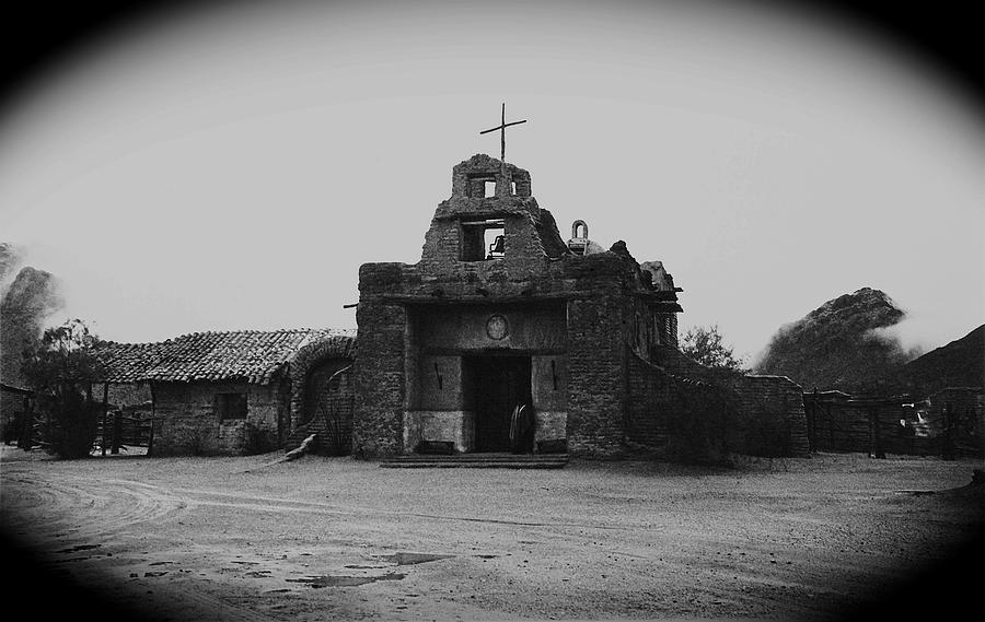 1860 Mexican Style Mission Built For Movie Arizona Old Tucson 1939-2008 Photograph by David Lee Guss