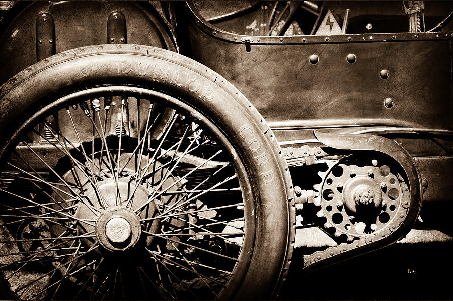 Car Photograph - 1913 Isotta Fraschini Tipo IM Wheel by Jill Reger
