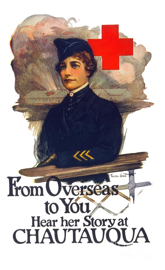 1917 - Red Cross Nursing Recruiting Poster - World War One - Color Digital Art by John Madison