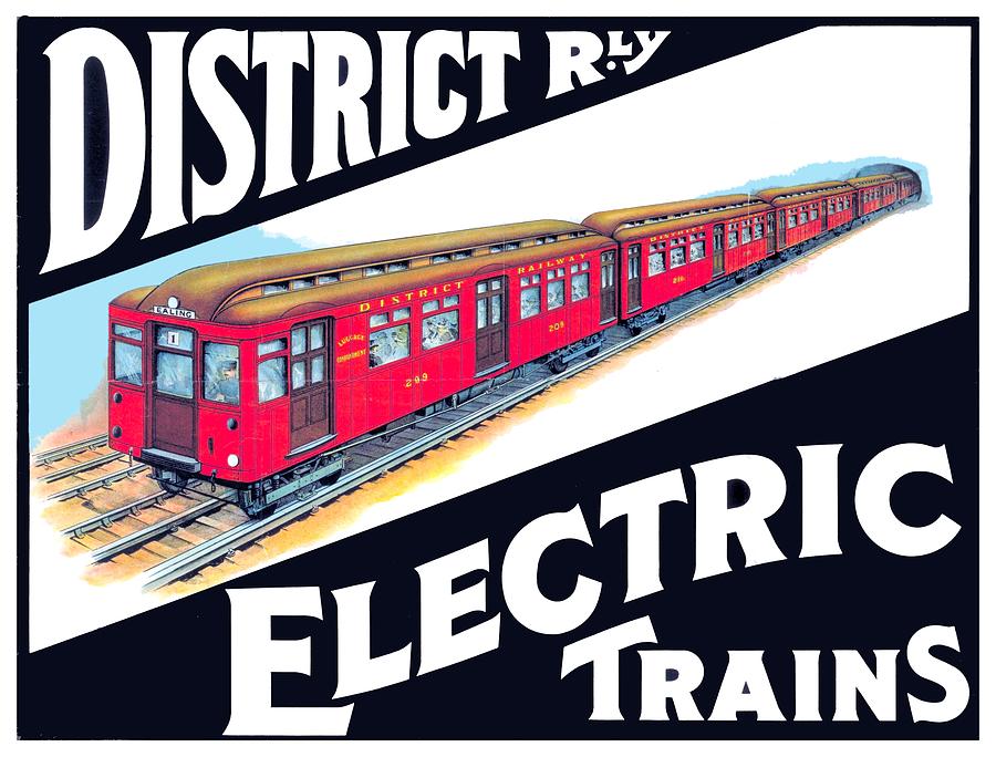 1920 - British District Railways Advertisement Poster - Color Digital Art by John Madison