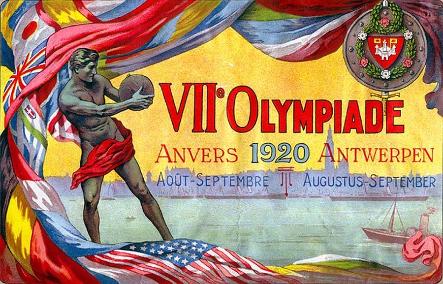 1920 Antwerp Summer Olympic Games Poster  Painting by MotionAge Designs