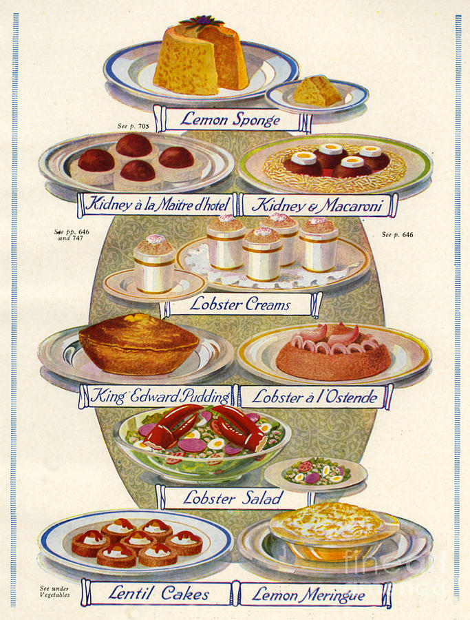 1920 Drawing - 1920s Uk Food Magazine Plate by The Advertising Archives
