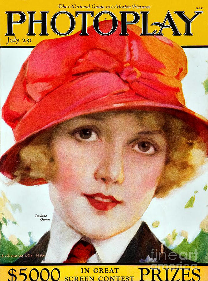 Celebrity Drawing - 1920s Usa Photoplay Magazine Cover by The Advertising Archives