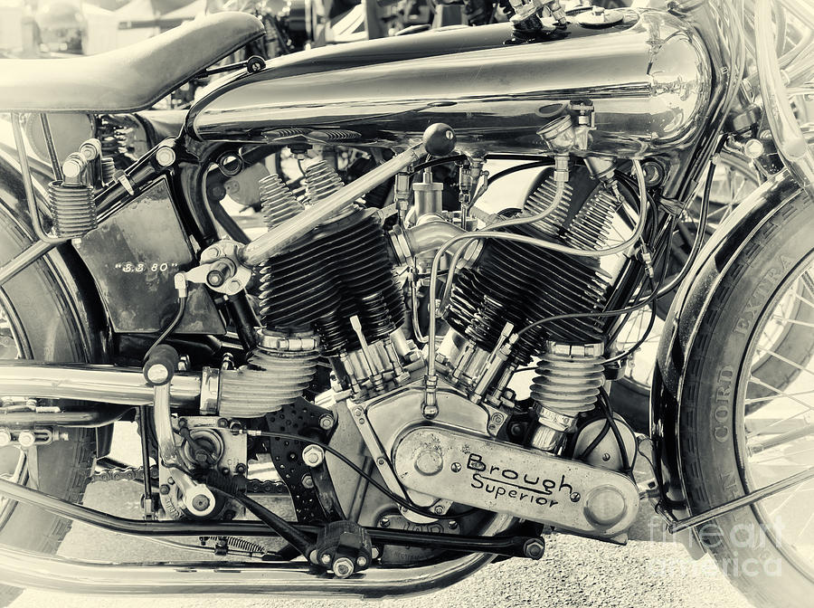 1924 Brough Superior SS80 Engine Photograph by Tim Gainey