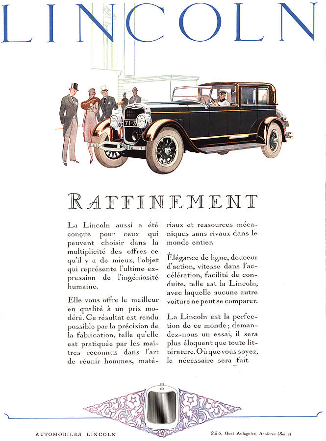 Advertisement Digital Art - 1926 Ad Lincoln Auto Automobile by MN Digital