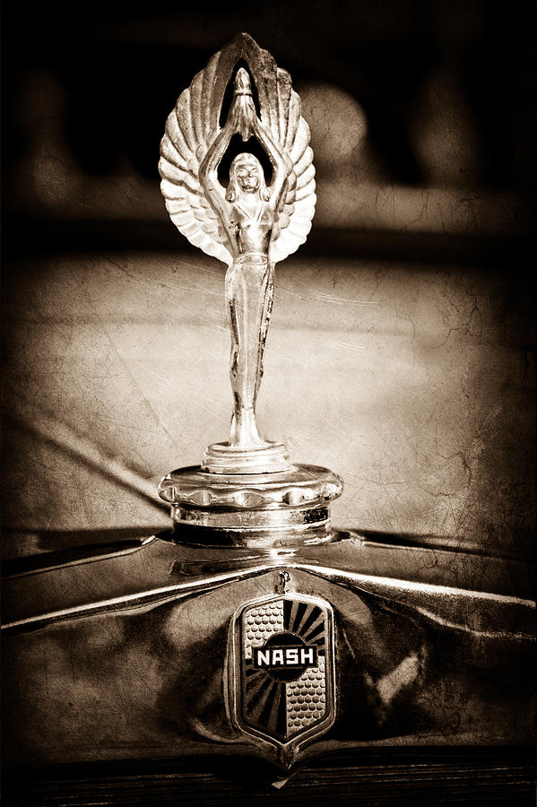 1928 Nash Coupe Hood Ornament Photograph by Jill Reger