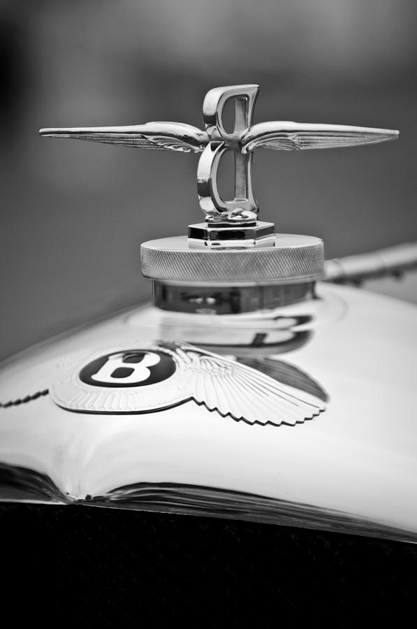 1929 Bentley Speed Six Gurney Nutting Fixed Head Coupe Hood Ornament Photograph by Jill Reger