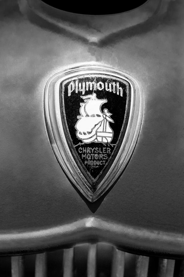 1930 Chrysler Plymouth Emblem Photograph by Jill Reger