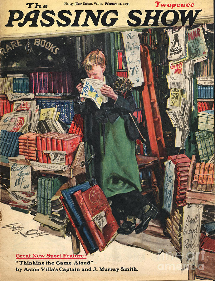 Book Drawing - 1930s,uk,passing Show,magazine Cover by The Advertising Archives